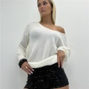 shorts con elastico in vita paillettes